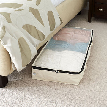 Santa Fabric Beige Underbed Storage Bag
